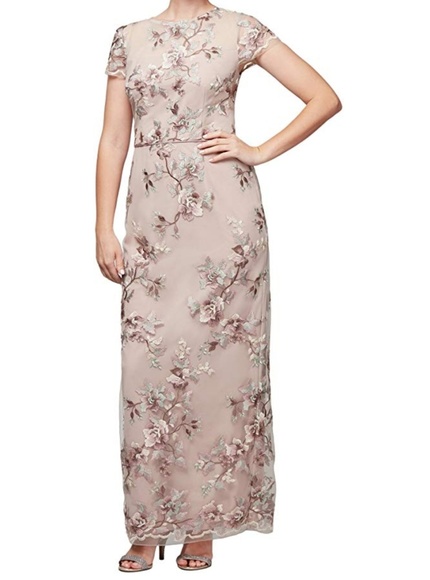 Alex Evenings | Dresses | Nwt Cap Sleeve Embroidered Dress | Poshmark